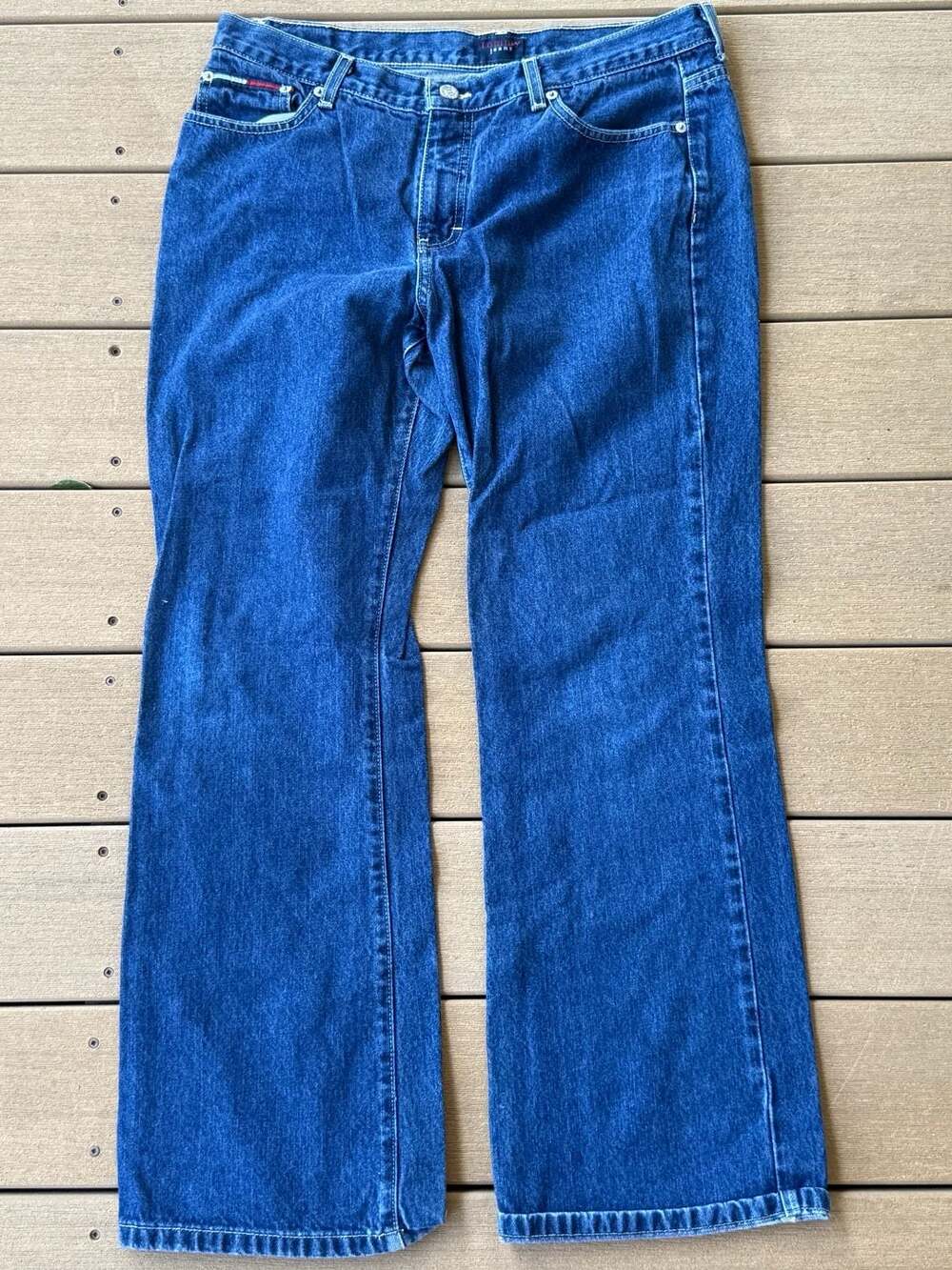 Tommy Jeans Vintage Y2K Low Rise Flare Denim Jeans Size 13x30(111)
